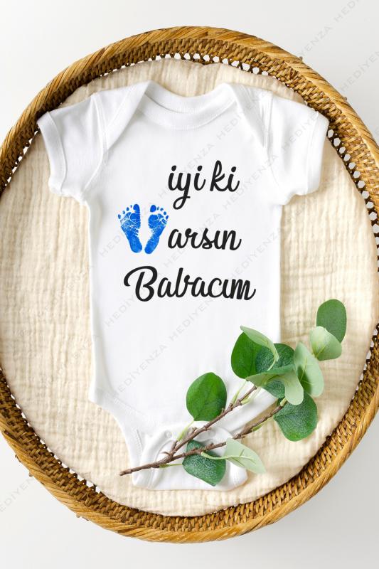 İyi%20ki%20Varsın%20Babacım%20Baskılı%20Bebek%20Zıbını