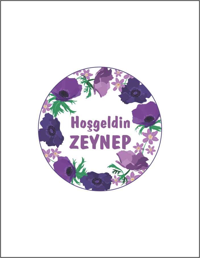 Mor%20Çiçekler%20Temalı%20Sticker