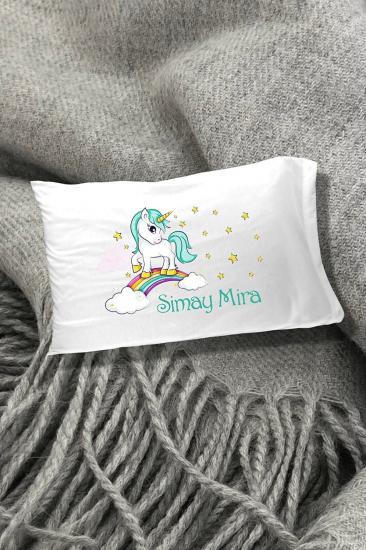 Unicorn Baskılı İsme Özel Yastık Kılıfı 50x70 cm 1 ADET 