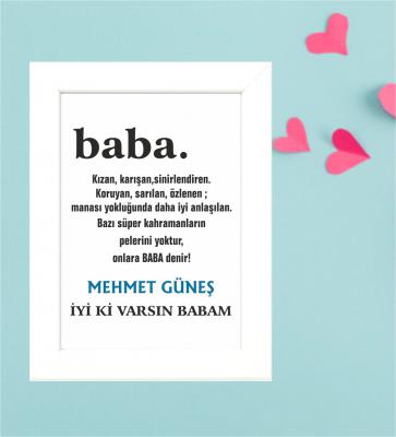 Babalar Günü Ikea Ahşap Çerçeve