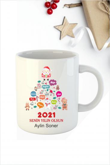 2021 Senin Yılın Olsun Baskılı Kupa Bardak